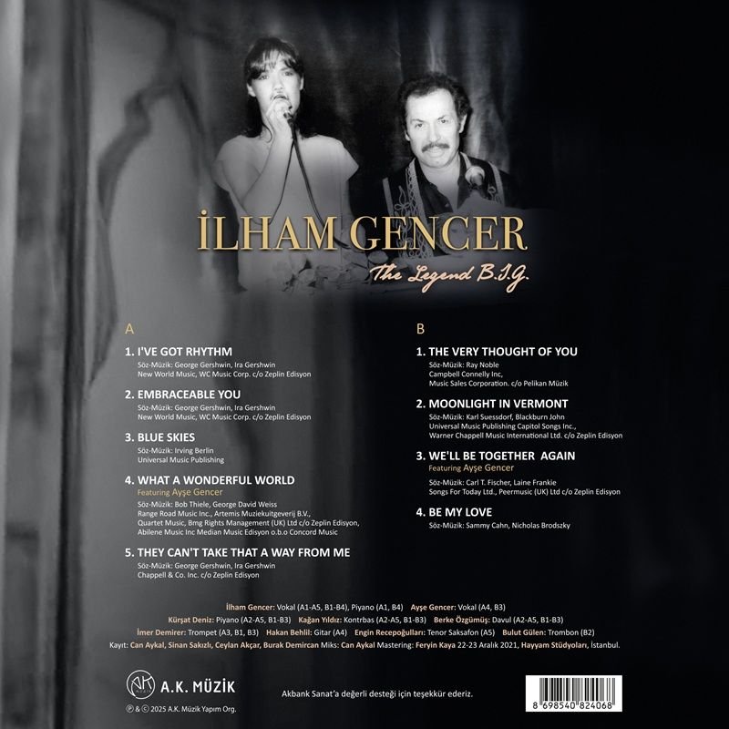 İLHAM GENCER - THE LEGEND B.I.G featuring AYŞE GENCER (2025) - LP SIFIR PLAK