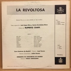 RUPERTO CHAPI - LA REVOLTOSA TERESA TOURNE PABLO SOROZABAL 2.EL PLAK LATİN KLASİK