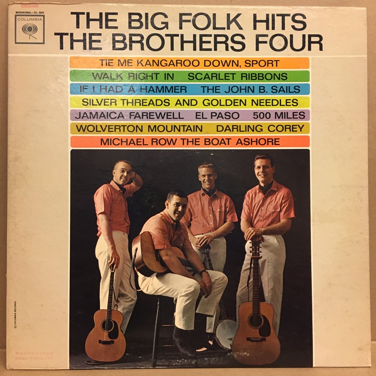 THE BROTHERS FOUR - THE BIG FOLK HITS 1963 MONO 2.EL PLAK