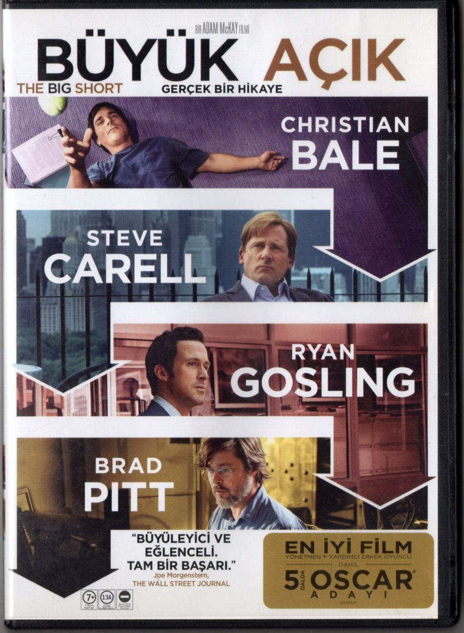 BÜYÜK AÇIK - THE BIG SHORT - CHRISTIAN BALE - STEVE CARELL - RYAN GOSLING - BRAD PITT - ADAM McCAY - DVD 2.EL