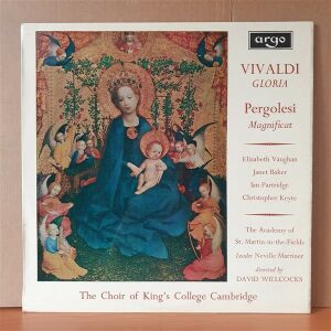 VIVALDI: GLORIA / PERGOLESI: MAGNIFICAT / DAVID WILLCOCKS, THE CHOIR OF KING'S COLLEGE CAMBRIDGE (1966) - LP 2.EL PLAK