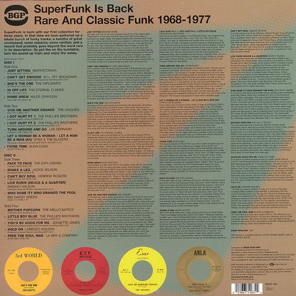 SUPER FUNK IS BACK - RARE AND CLASSICAL FUNK 1968-1977 VARIOUS ARTISTS (2007) - 2LP REISSUE SOUL FUNK COMPILATION SIFIR PLAK