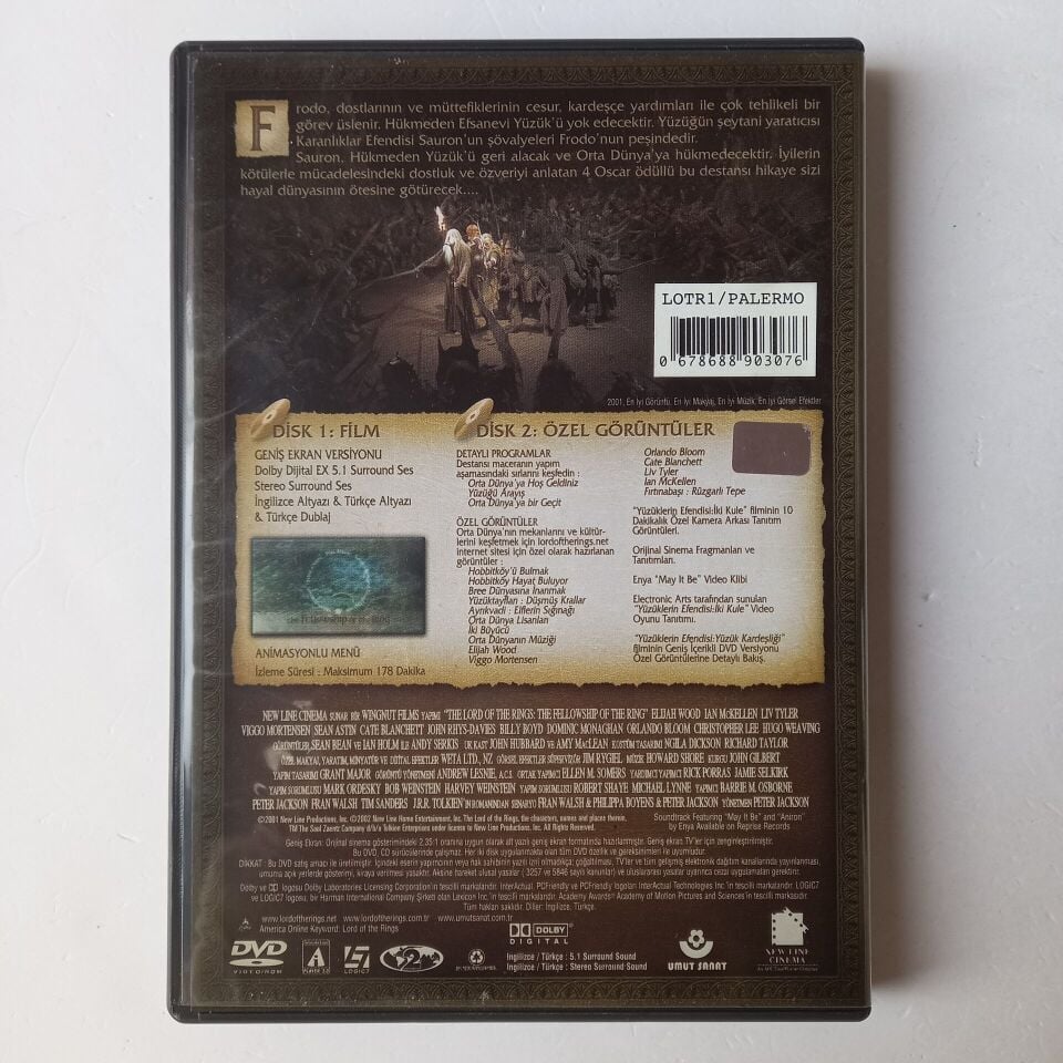 YÜZÜKLERİN EFENDİSİ İKİ KULE - THE LORD OF THE RINGS THE TWO TOWERS - 2DVD - 2.EL