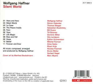 WOLFGANG HAFFNER - SILENT WORLD (2023) - CD DIGIPACK ACT MUSIC SIFIR