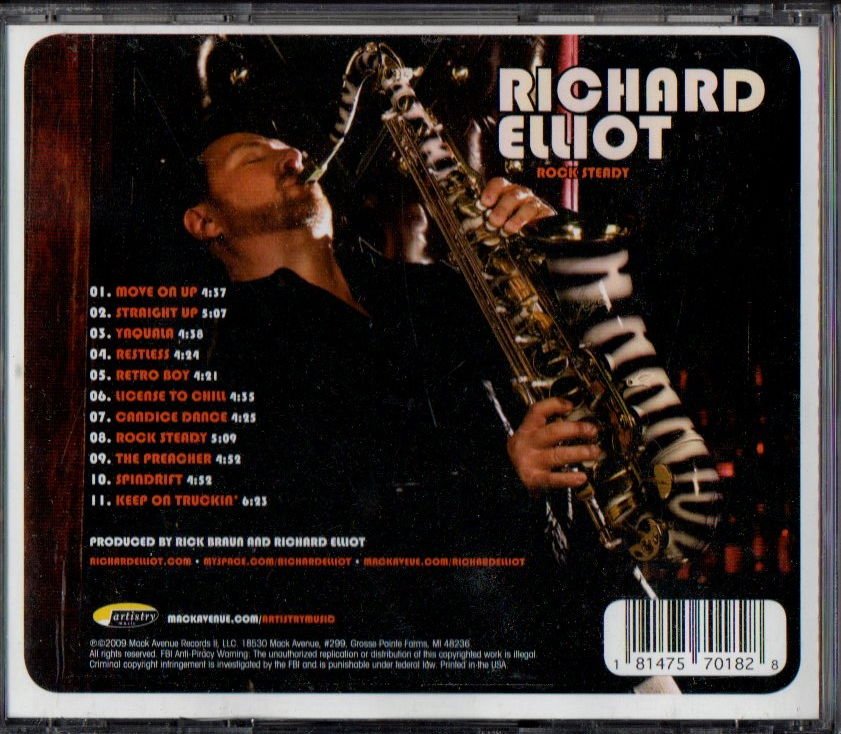 RICHARD ELLIOT – ROCK STEADY (2009) - CD POP JAZZ 2.EL