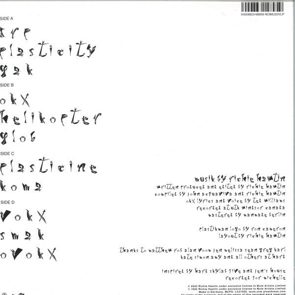 PLASTIKMAN - SHEET ONE (1993) - 2LP 2023 EDITION MINIMAL TECHNO SIFIR PLAK