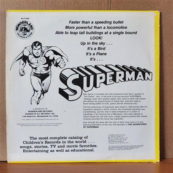SUPERMAN / THE ORIGINAL RADIO BROADCASTS (1979) - LP 2.EL PLAK
