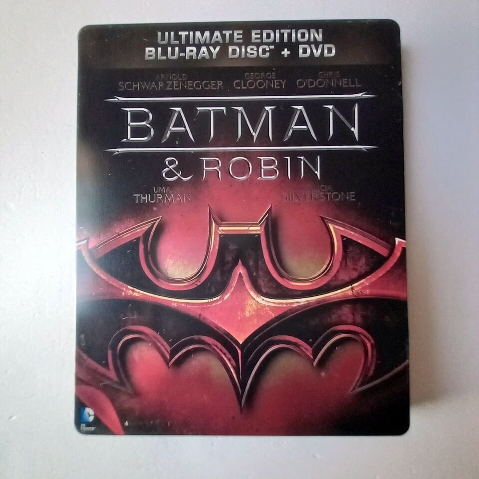 BATMAN & ROBIN - GEORGE CLOONEY, ARNOLD SCHWARZENEGGER, CHRIS O'DONNELL - YÖN.: JOEL SCHUMACHER - 2BLU-RAY  STEELBOOK METAL KUTU 2.EL TÜRKÇE ALTYAZI YOKTUR