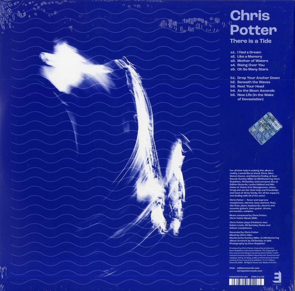 CHRIS POTTER - THERE IS A TIDE (2020) - LP WHITE COLOURED EDITION SIFIR PLAK