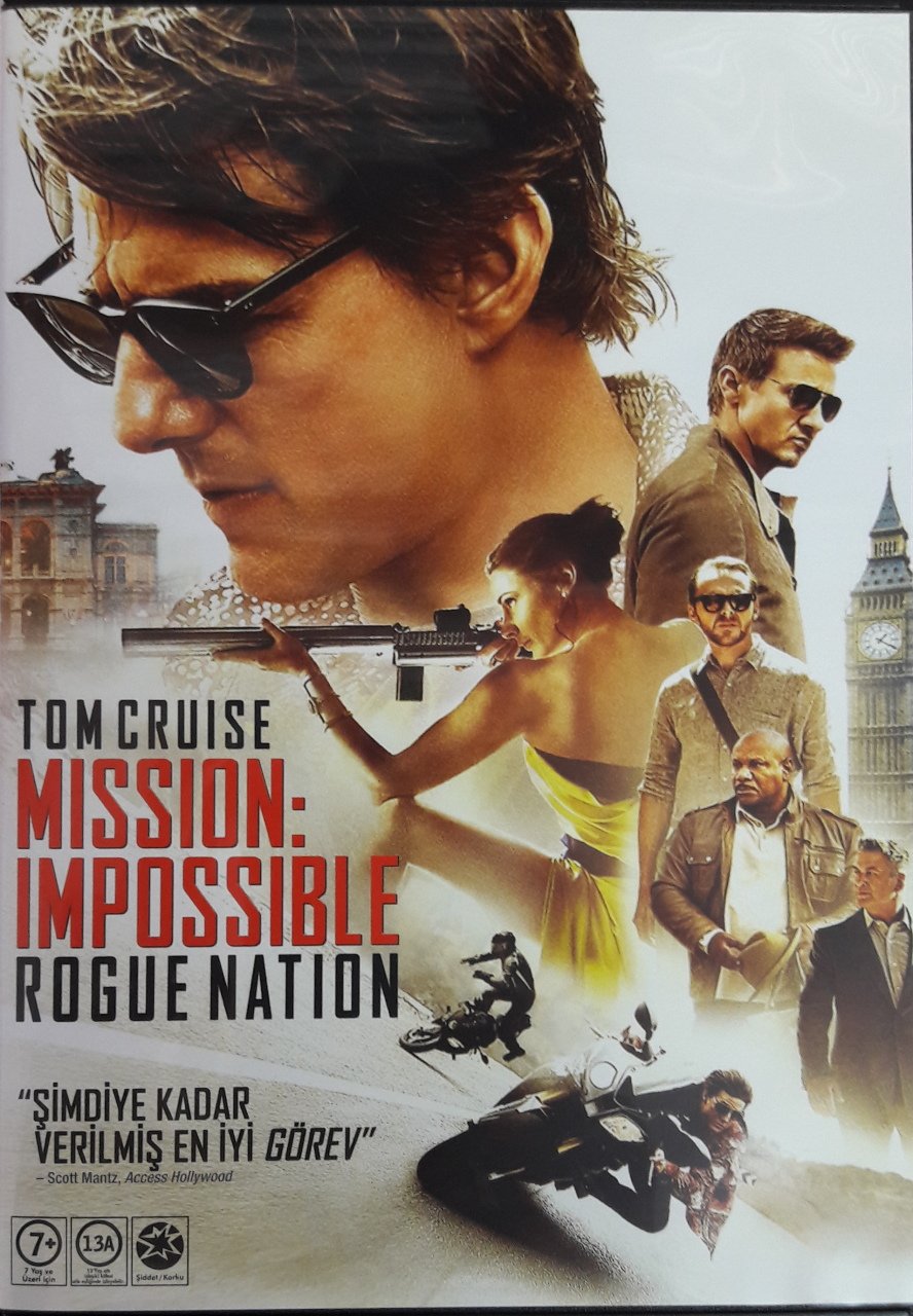 MISSION IMPOSSIBLE: ROGUE NATION - GÖREVİMİZ TEHLİKE - TOM CRUISE - JEREMY RENNER - VING RHAMES - DVD 2.EL