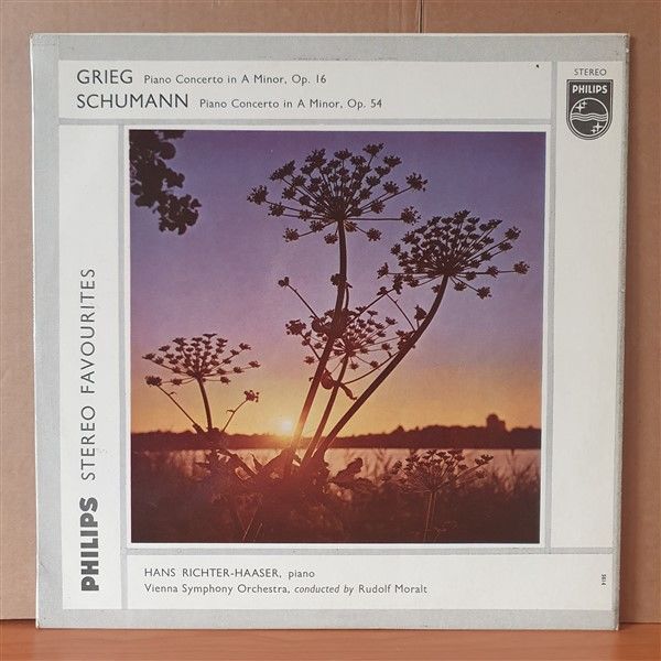 GRIEG: PIANO CONCERTO IN A MINOR OP.16 / SCHUMANN: PIANO CONCERTO IN A MINOR OP.54 / HANS RICHTER-HAASER, VIENNA SYMPHONY ORCHESTRA, RUDOLF MORALT (1965) - LP 2.EL PLAK