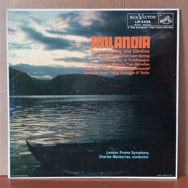FINLANDIA MUSIC OF GRIEG AND SIBELIUS / LONDON PROMS SYMPHONY (1959) - LP 2.EL PLAK