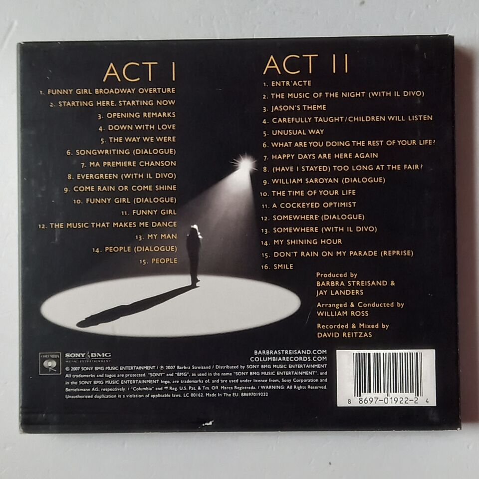 BARBRA STREISAND – LIVE IN CONCERT 2006 (2007) - 2CD DIGIPAK 2.EL