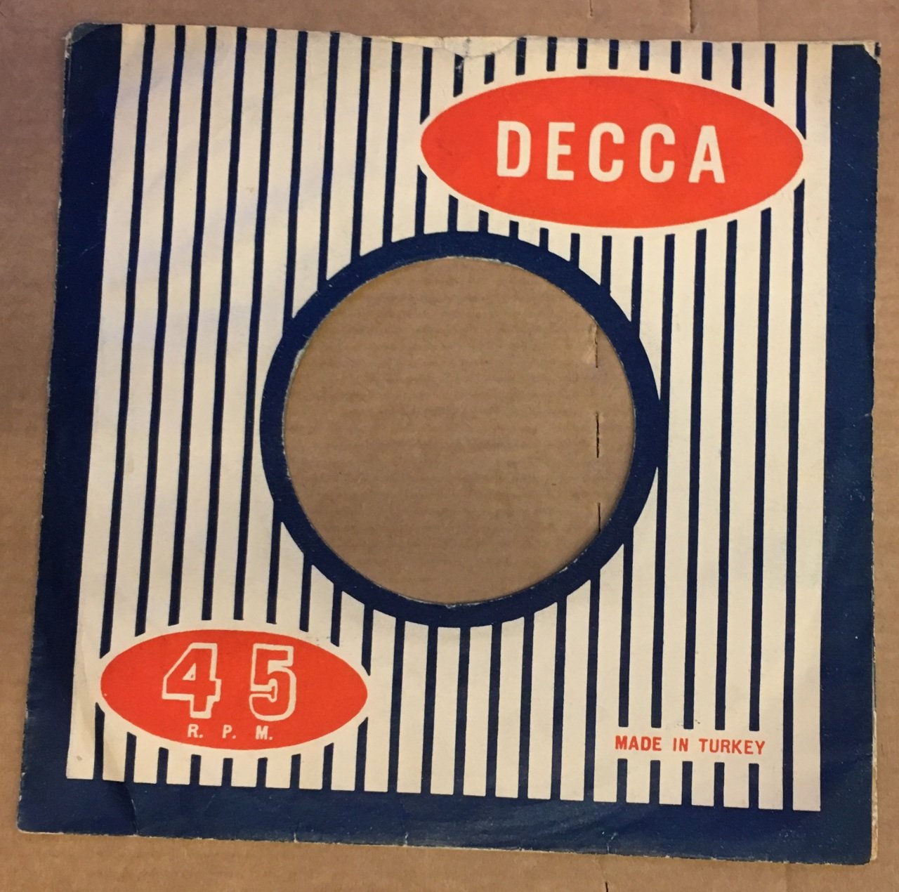 DECCA FİRMA KAPAĞI (2) MAVİ ÇİZGİLİ