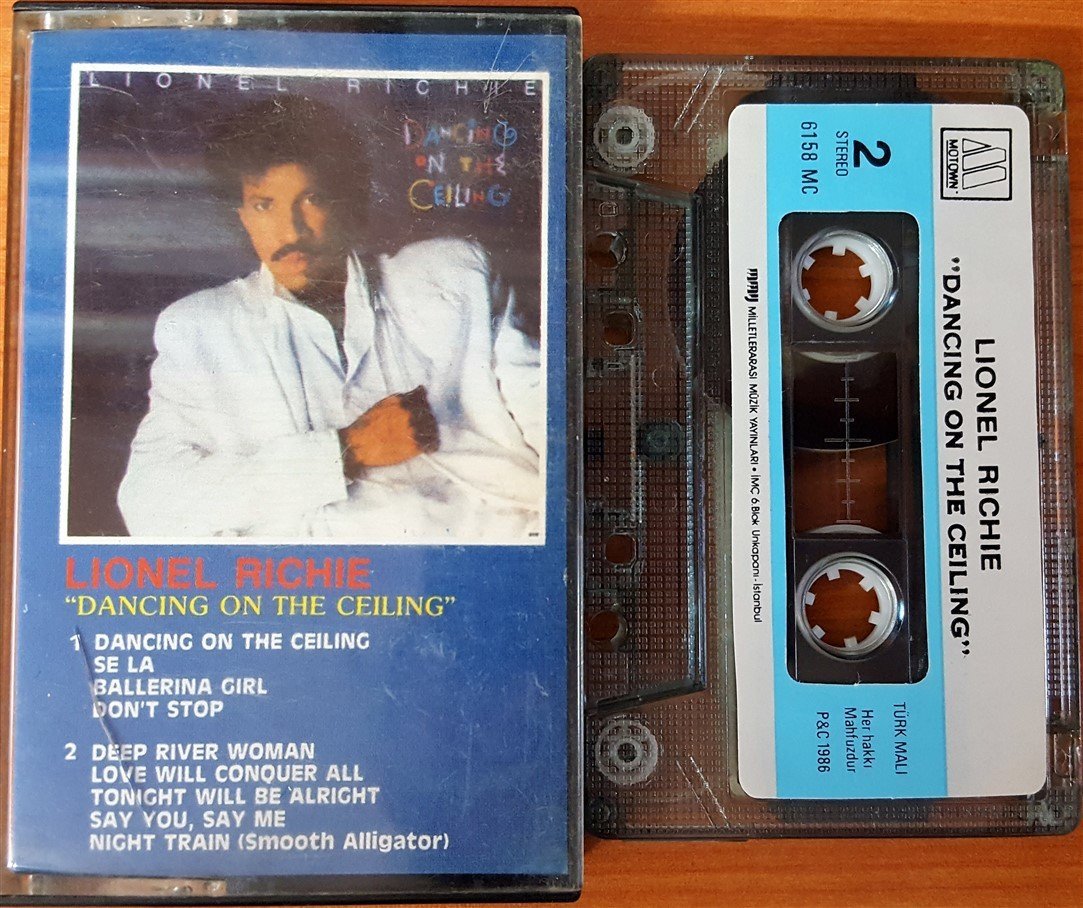 LIONEL RICHIE - DANCING ON THE CEILING (1986) MMY CASSETTE MADE IN TURKEY ''USED'' PAPER LABEL