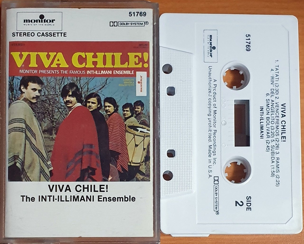 VIVA CHILE! / THE INTI-ILLIMANI ENSEMBLE - KASET MADE IN USA MONITOR 2.EL