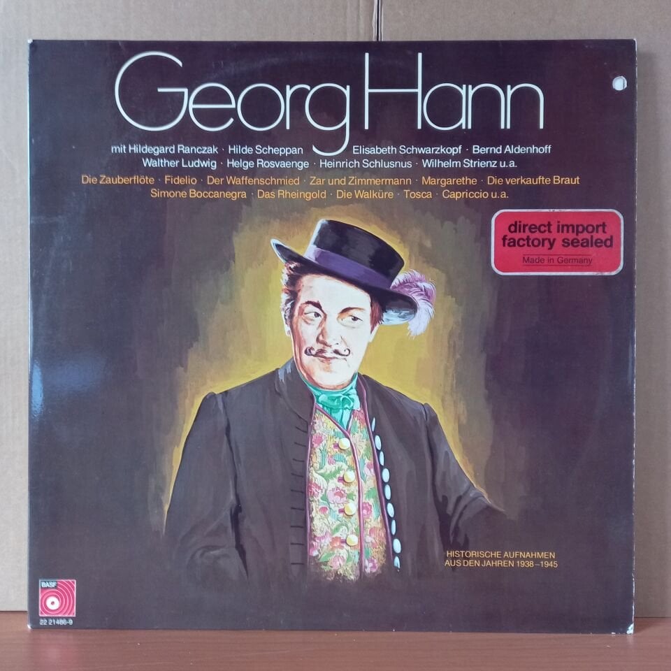 GEORG HANN – HISTORISCHE AUFNAHMEN AUS DEN JAHREN 1938-1945 - 2LP 2.EL PLAK