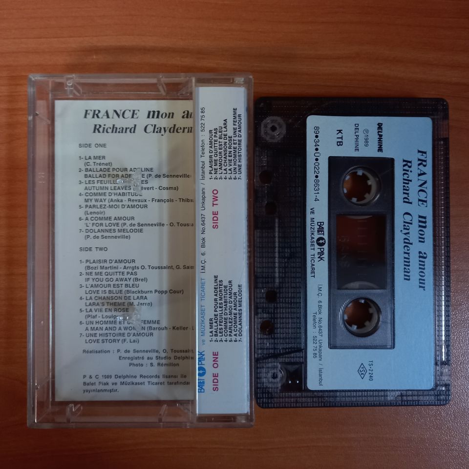 RICHARD CLAYDERMAN - FRANCE / MON AMOUR (1989) - KASET 2.EL