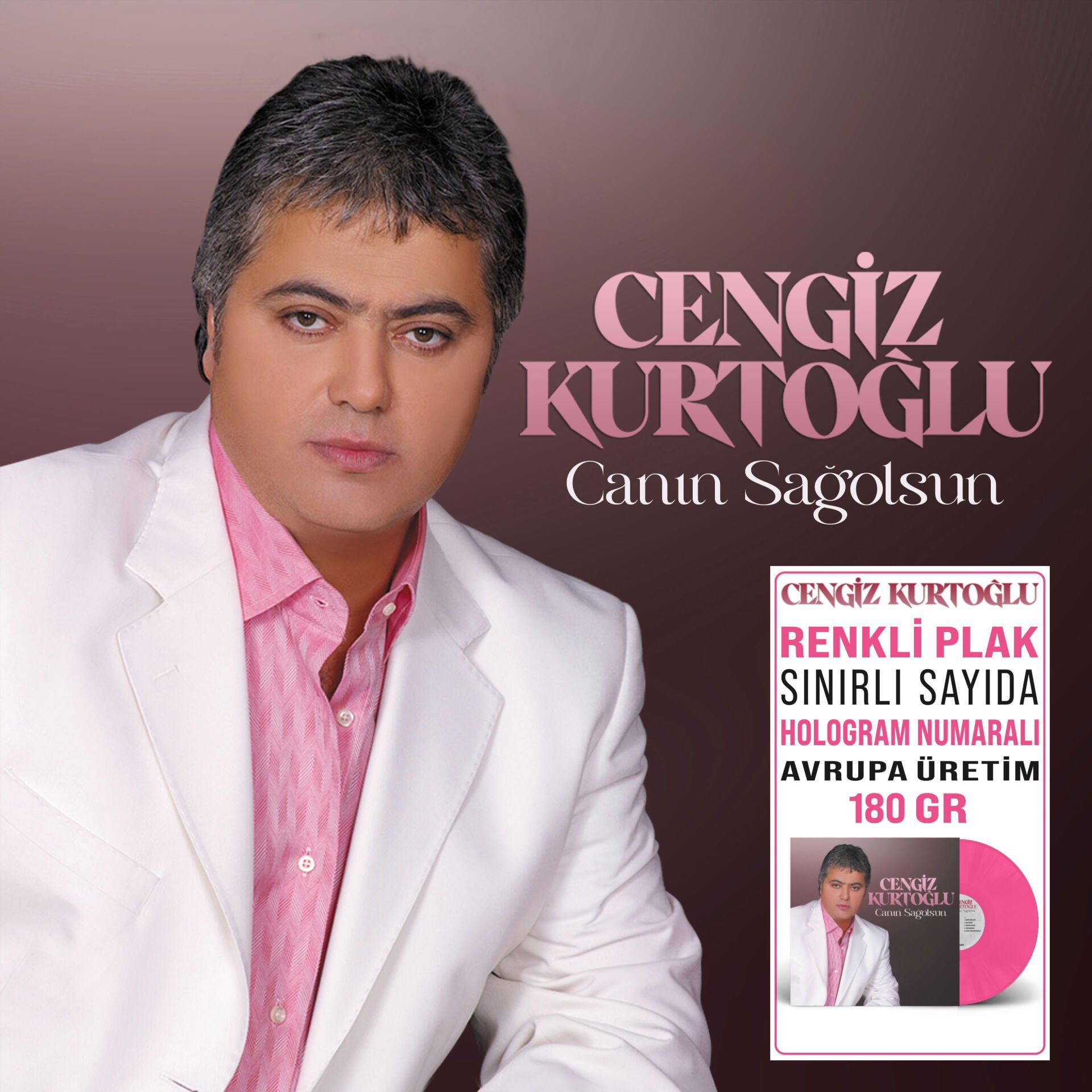 CENGİZ KURTOĞLU - CANIN SAĞOLSUN (2006) - LP 180GR 2025 BASIM NUMARALI RENKLİ SIFIR PLAK