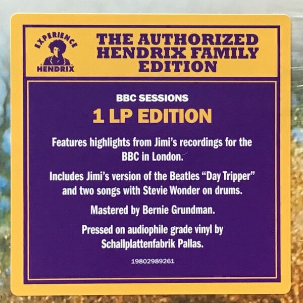 JIMI HENDRIX EXPERIENCE - BBC SESSIONS (1998) - LP 2026 EDITION SIFIR PLAK