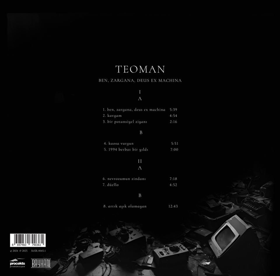TEOMAN - BEN ZARGANA DEUX EX MACHINA (2023) - 2LP + 34 SAYFA KİTAPÇIK 2025 BASIM LIMITED EDITION DELUXE BOX SIFIR PLAK
