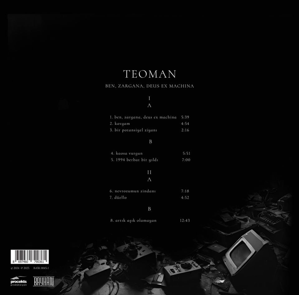 TEOMAN - BEN ZARGANA DEUX EX MACHINA (2023) - 2LP + 34 SAYFA KİTAPÇIK 2025 BASIM LIMITED EDITION DELUXE BOX SIFIR PLAK