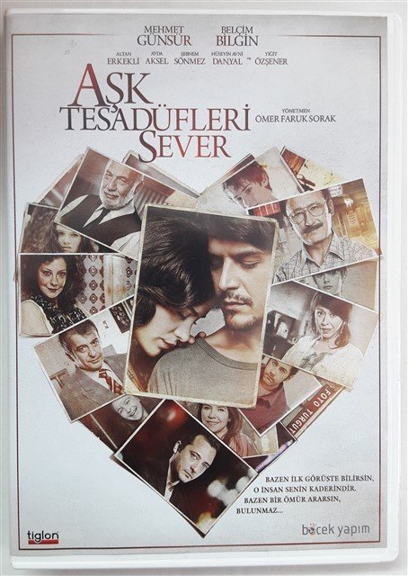 AŞK TESADÜFLERİ SEVER - MEHMET GÜNSÜR - BELÇİM BİLGİN - ÖMER FARUK SORAK - DVD 2.EL