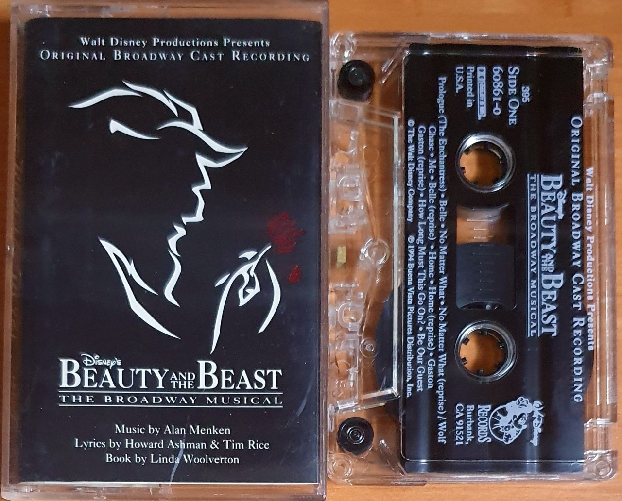 THE BEAUTY AND THE BEAST SOUNDTRACK / ALAN MENKEN, HOWARD ASHMAN, TIM RICE - KASET MADE IN USA 2.EL