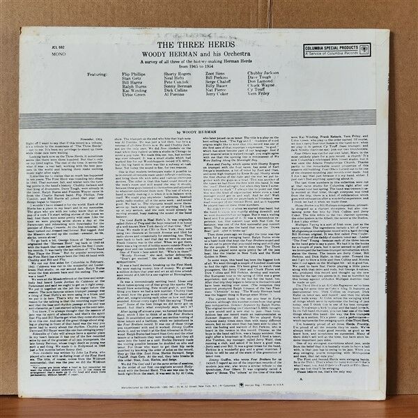 WOODY HERMAN AND HIS ORCHESTRA – THE 3 HERDS - LP 2.EL PLAK