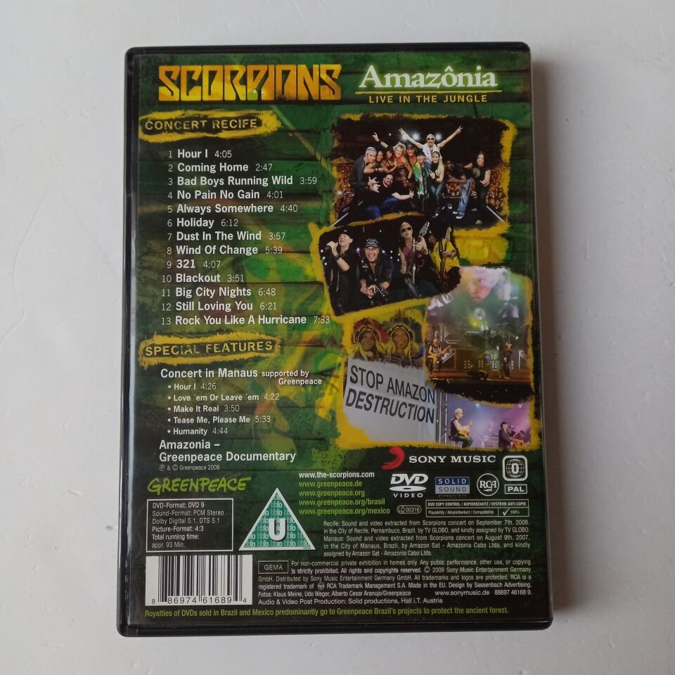 SCORPIONS - AMAZONIA - LIVE IN THE JUNGLE - DVD 2.EL