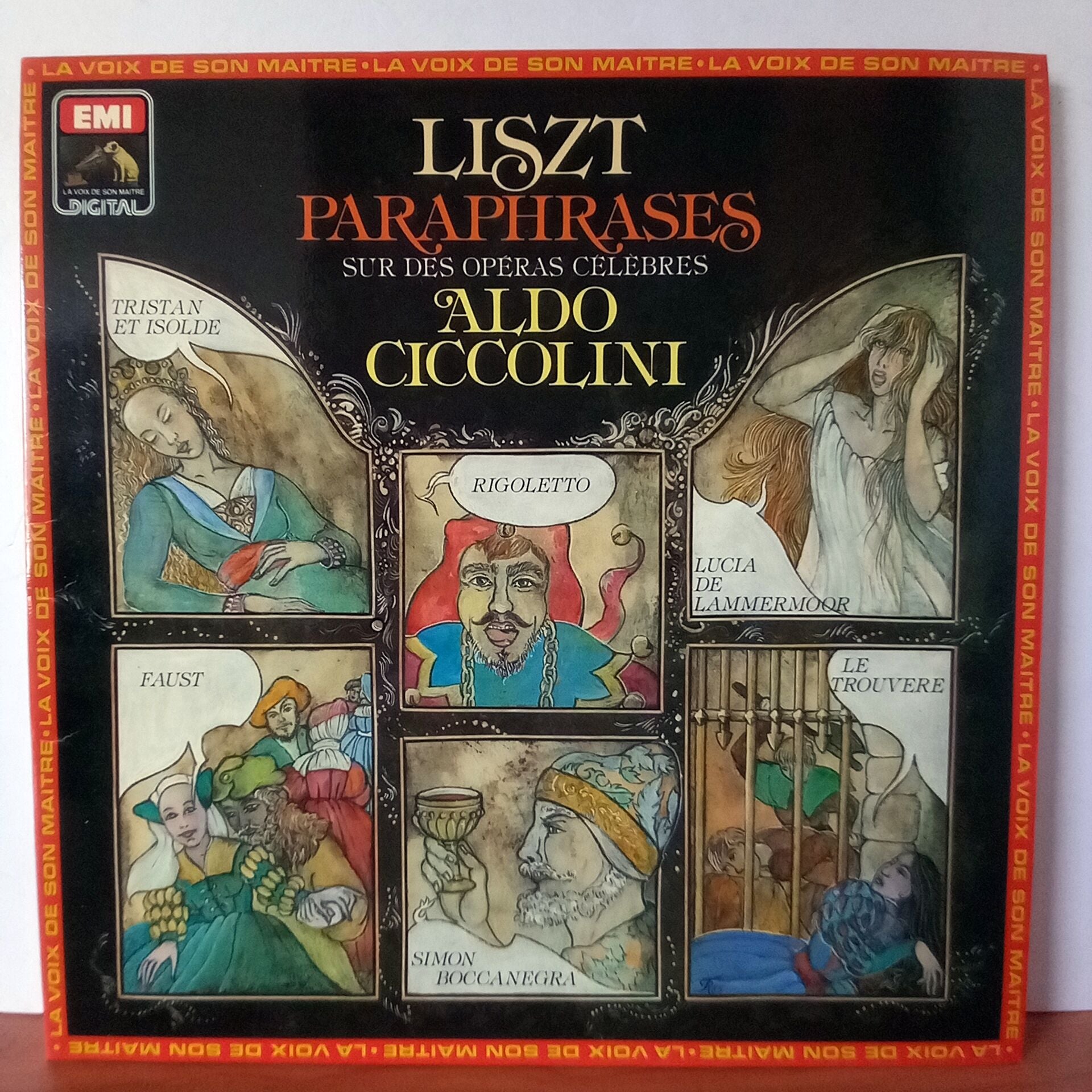 FRANZ LISZT / PARAPHRASES - SUR DES OPERAS CELEBRES / ALDO CICCOLINI (1983) - LP 2.EL PLAK