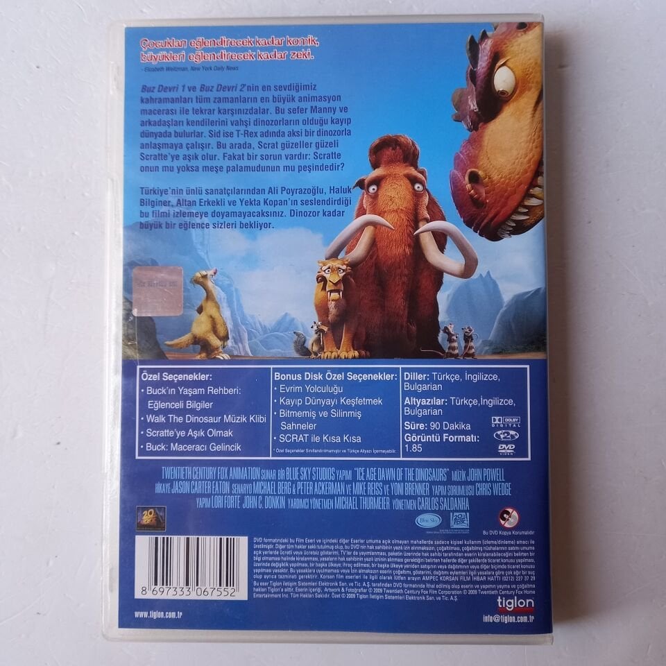 BUZ DEVRİ 3: DİNOZORLARIN ŞAFAĞI / ICE AGE 3: DAWN OF THE DINOSAURS - DVD 2.EL