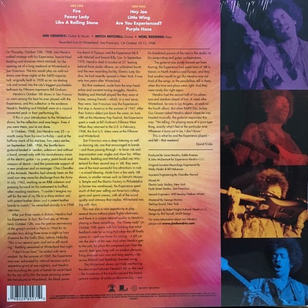JIMI HENDRIX EXPERIENCE - WINTERLAND / 1968 LIVE (2011) - LP 2026 EDITION SIFIR PLAK