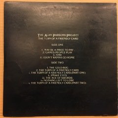 ALAN PARSONS PROJECT - THE TURN OF A FRIENDLY CARD 2.EL PLAK YERLİ BASKI