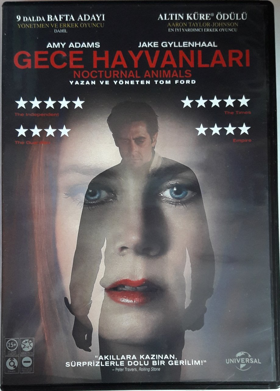 GECE HAYVANLARI - NOCTURNAL ANIMALS - AMY ADAMS - JAKE GYLLENHAAL - TOM FORD - DVD 2.EL