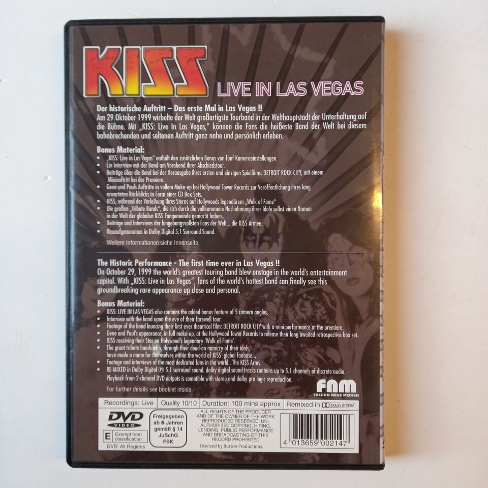 KISS - LIVE IN LAS VEGAS - LIVE IN THE JUNGLE - DVD 2.EL