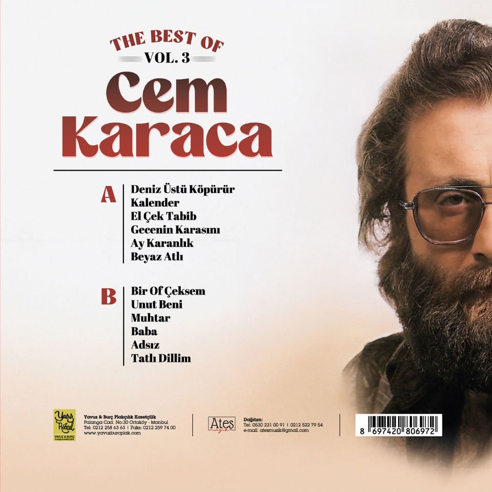 CEM KARACA - BEST OF VOL 3 (1998) - LP 2025 BASIM SIFIR PLAK