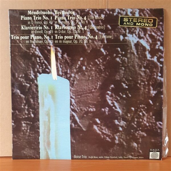 MENDELSSOHN / BEETHOVEN PIANO TRIOS / THE BOISE TRIO (1967) - LP 2.EL PLAK