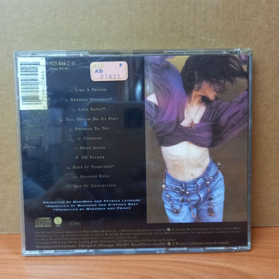 MADONNA - LIKE A PRAYER (1989) - CD 2. EL