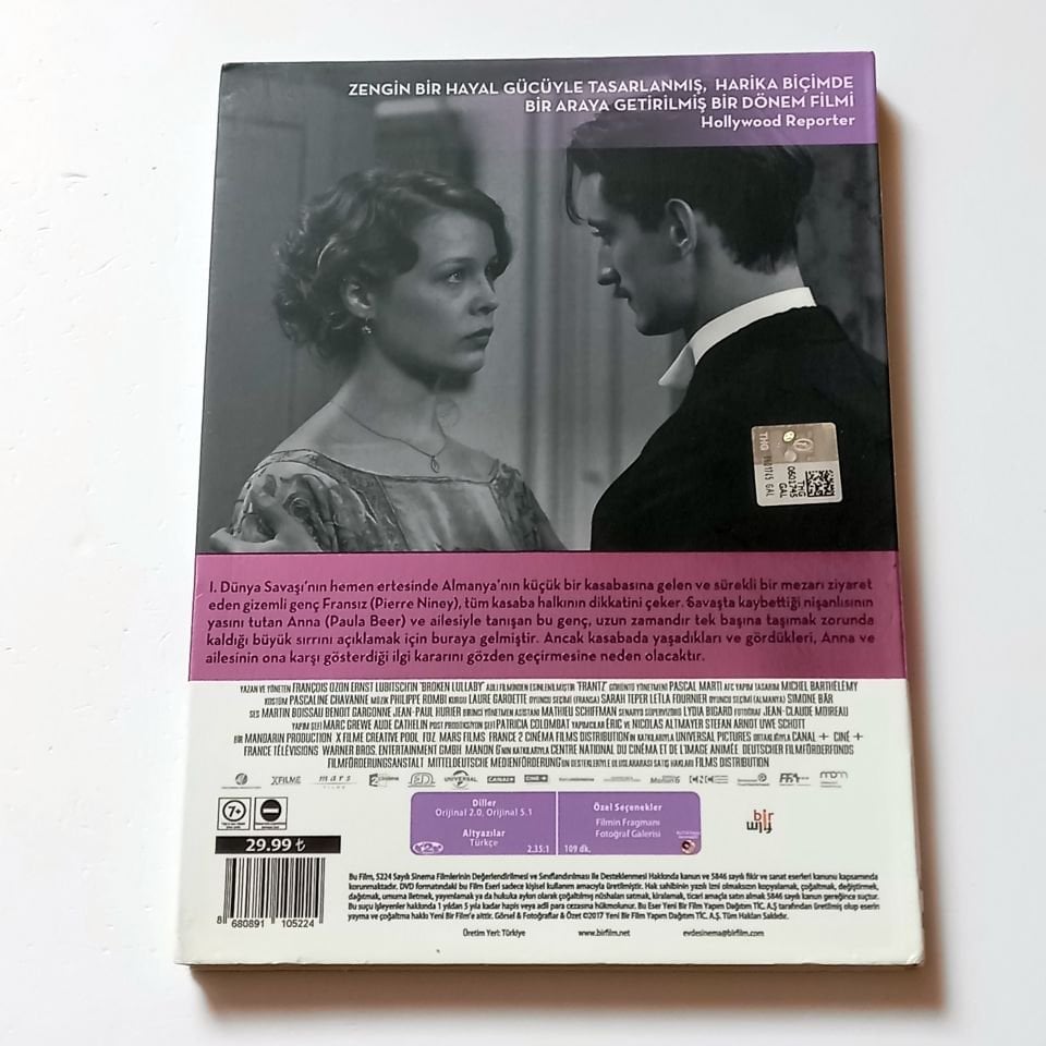 FRANTZ - PIERRE NINEY, PAULA BEER, YÖN.: FRANÇOIS OZON - DVD DIGIPAK 2.EL