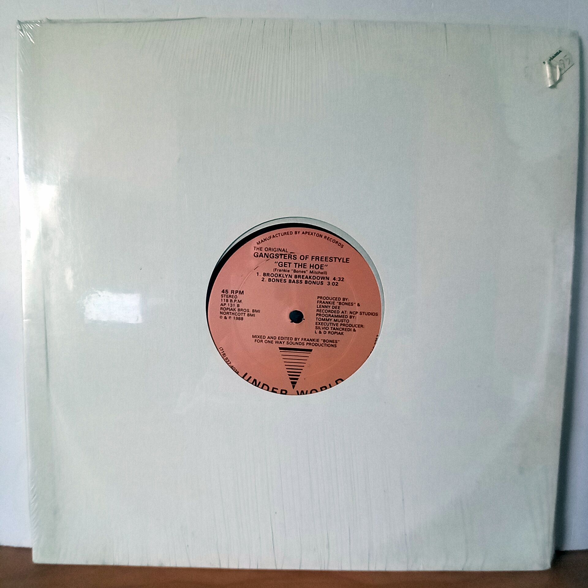 THE ORIGINAL GANGSTERS OF FREESTYLE – GET THE HOE (1988) - LP MAXI SINGLE DÖNEM BASKI SIFIR PLAK