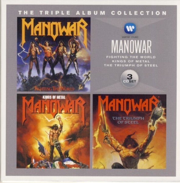MANOWAR – THE TRIPLE ALBUM COLLECTION / FIGHTING THE WORLD, KINGS OF METAL, THE TRIUMPH OF STEEL (2012) - 3CD BOXSET AMBALAJINDA SIFIR
