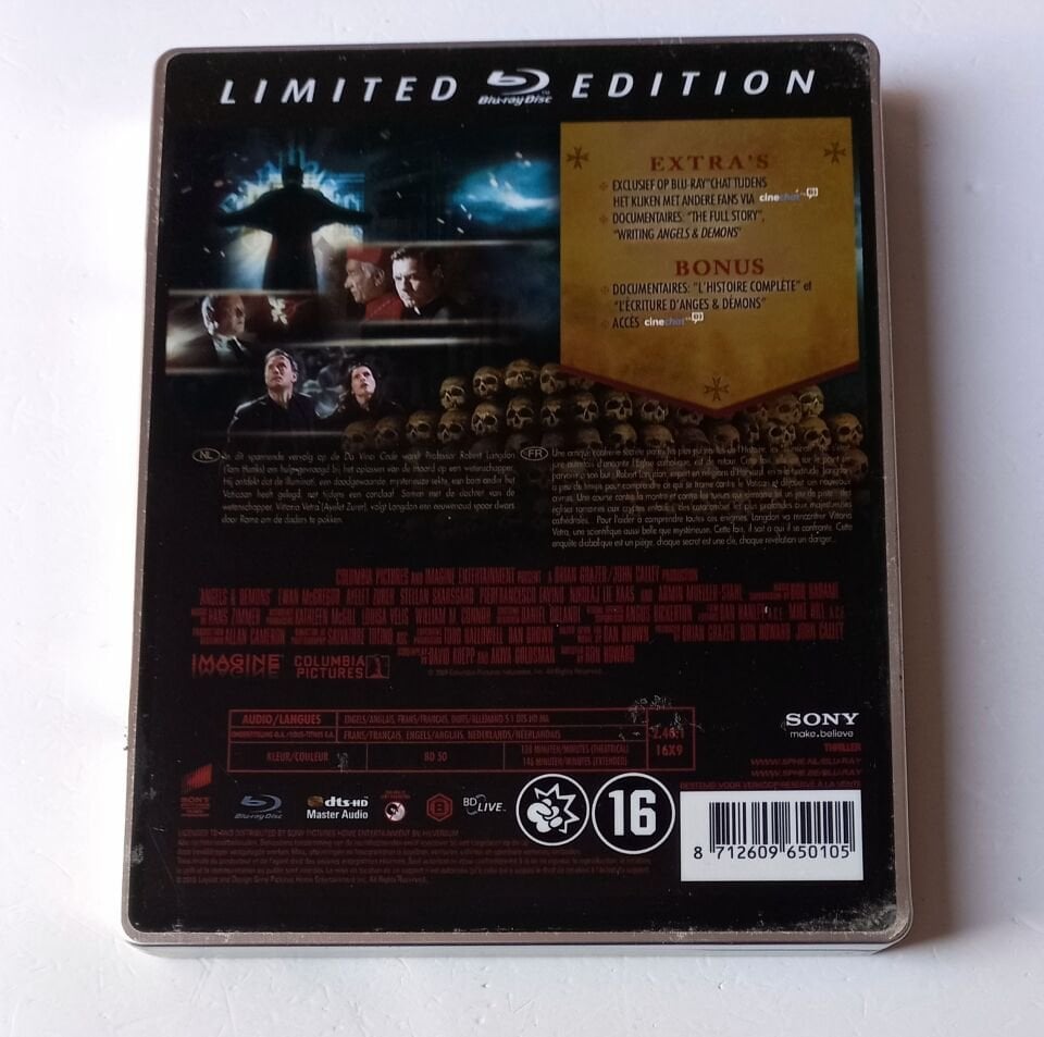 ANGELS & DEMONS - TOM HANKS, EWAN MCGREGOR - YÖN.: RON HOWARD - 2BLU-RAY  STEELBOOK METAL KUTU 2.EL