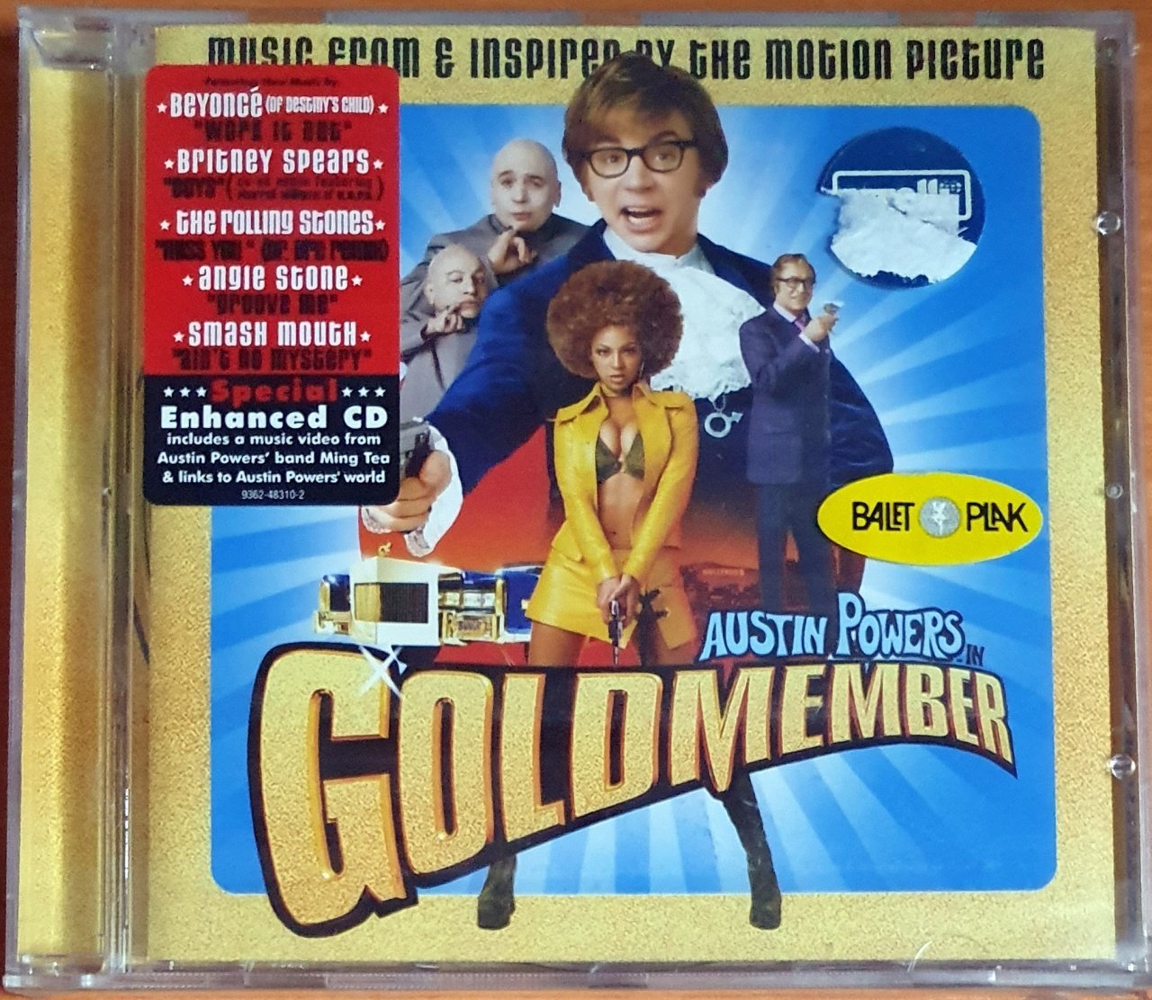 AUSTIN POWERS IN GOLDMEMBER SOUNDTRACK / BEYONCE, ANGIE STONE, THE ROLLING STONES, OAKENFOLD, SMASH MOUTH, BRITNEY SPEARS (2002) - CD SIFIR