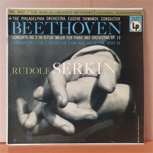 BEETHOVEN: CONCERTO NO.2 IN B-FLAT MAJOR FOR PIANO AND ORCHESTRA OP.19 / CONCERTO NO.4 IN G MAJOR FOR PIANO AND ORCHESTRA OPUS 58 / RUDOLF SERKIN (1955) - LP 2.EL PLAK