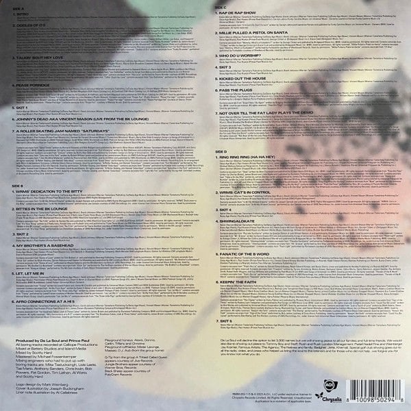 DE LA SOUL - DE LA SOUL IS DEAD (1991) - 2LP 2023 EDITION SIFIR PLAK