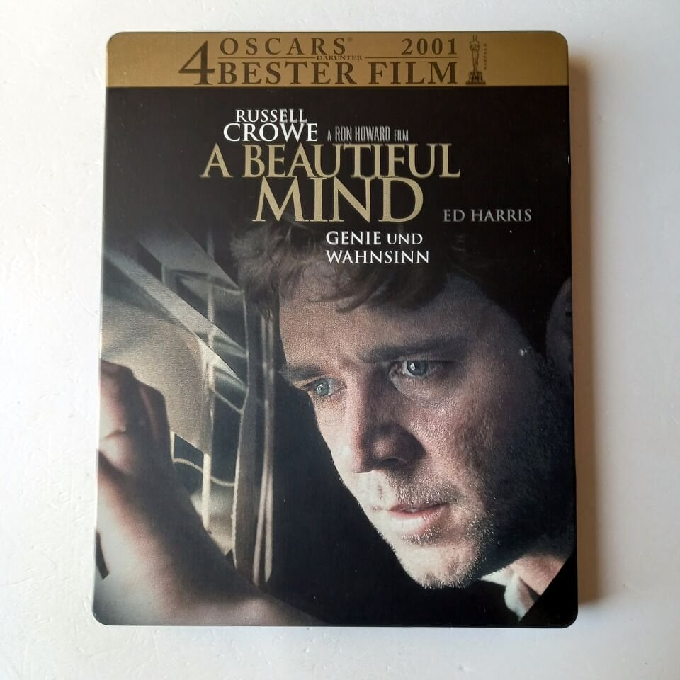 A BEAUTIFUL MIND - RUSSELL CROWE, ED HARRIS - YÖN.: RON HOWARD - BLU-RAY  STEELBOOK METAL KUTU 2.EL TÜRKÇE ALTYAZI YOKTUR