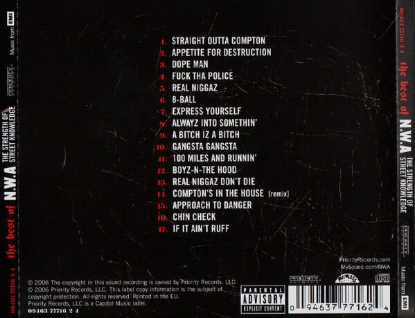 N.W.A – THE BEST OF N.W.A ''THE STRENGTH OF STREET KNOWLEDGE'' (2006) - CD JEWEL CASE AMBALAJINDA SIFIR