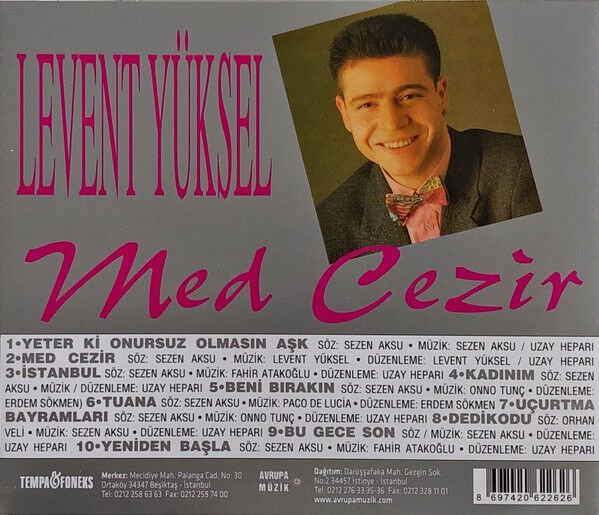 LEVENT YÜKSEL – MED CEZİR (1993) - CD JEWEL CASE AMBALAJINDA SIFIR