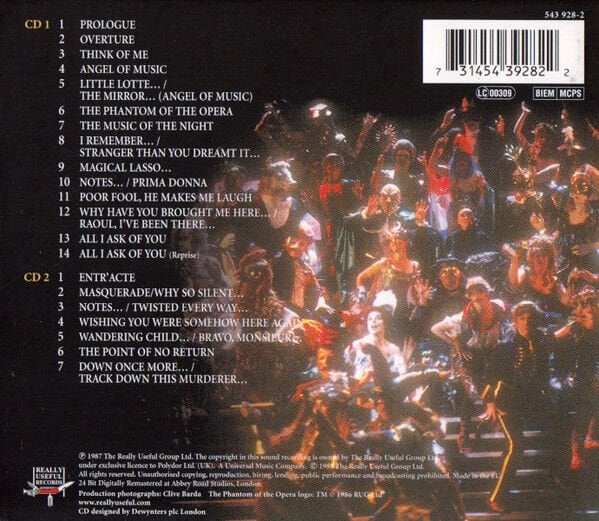 THE PHANTOM OF THE OPERA / ORIGINAL CAST RECORDING 25TH ANNIVERSARY (1987) - 2CD REMASTERED 2011 REISSUE AMBALAJINDA SIFIR